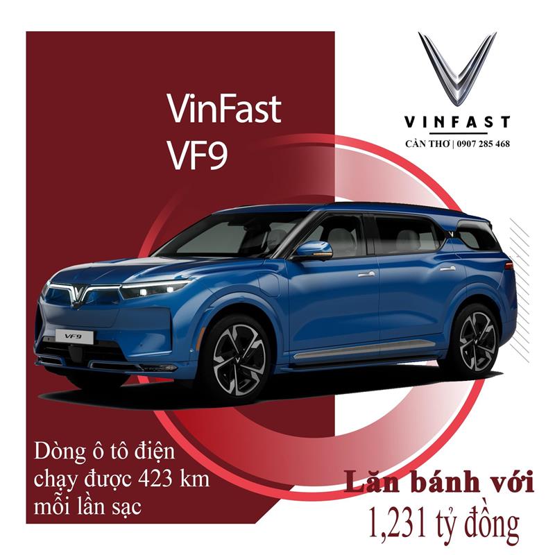Kích thước xe VF 9 và thông số kỹ thuật