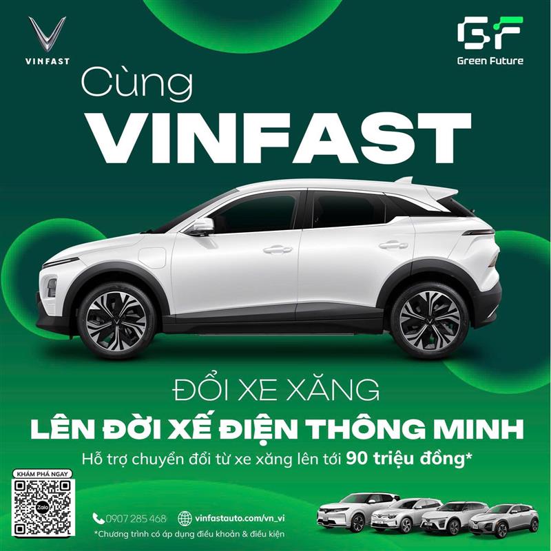 Thu ô tô xăng dầu đổi ô tô VinFast điện dễ dàng cũng VinFast Cần Thơ